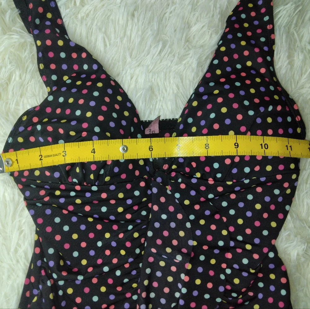 Vtg Victoria's Secret Sexy Little Thing Multi-Colored Polka Dot Dress Size S - Picture 11 of 14